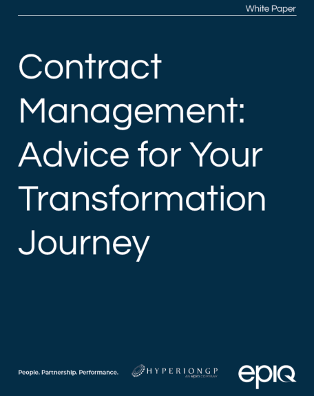 CONTRACT MANAGEMENT: ADVICE ON YOUR TRANSFORMATION JOURNEY